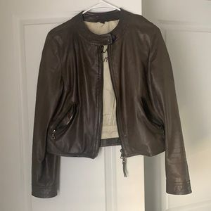 Coach leather racer jacket